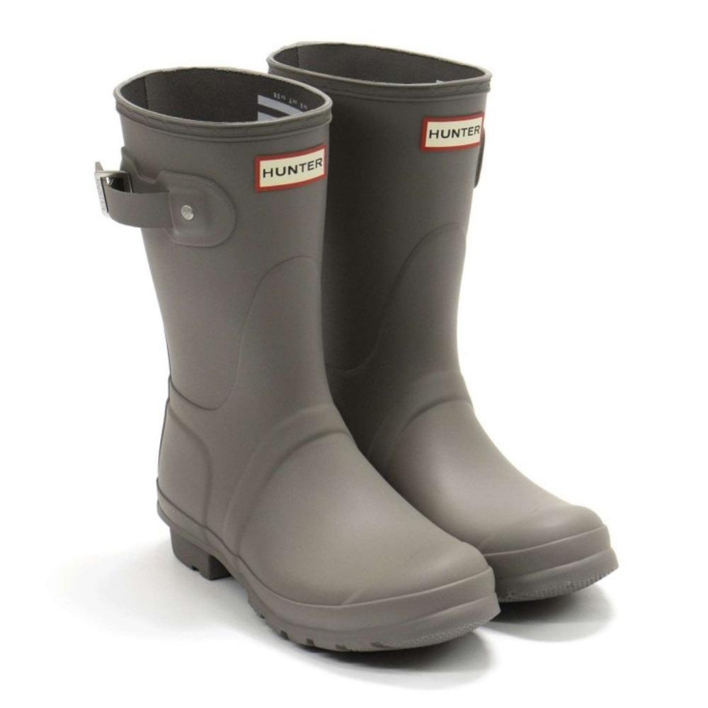 Women’s Gray Hunter Boots Short Wellies Rainboot